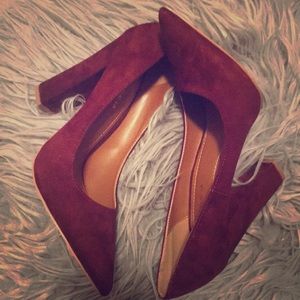 Safari Wine Chunky Heels